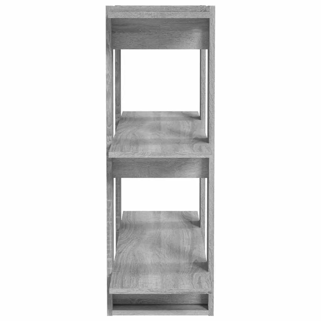 Book Cabinet Room Divider Storage Organiser Grey 80x30x87cm Wooden Bookshelf