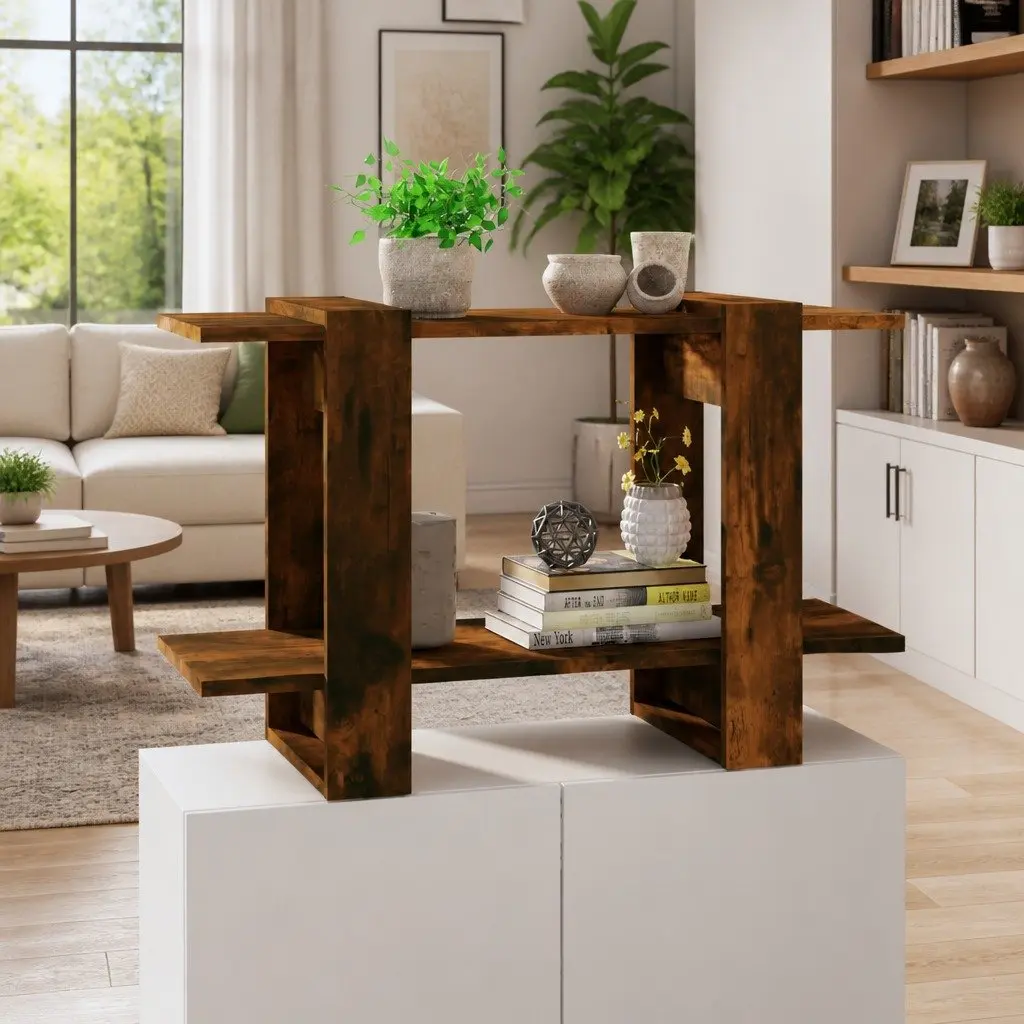 Brown Book Cabinet with Ample Storage Space