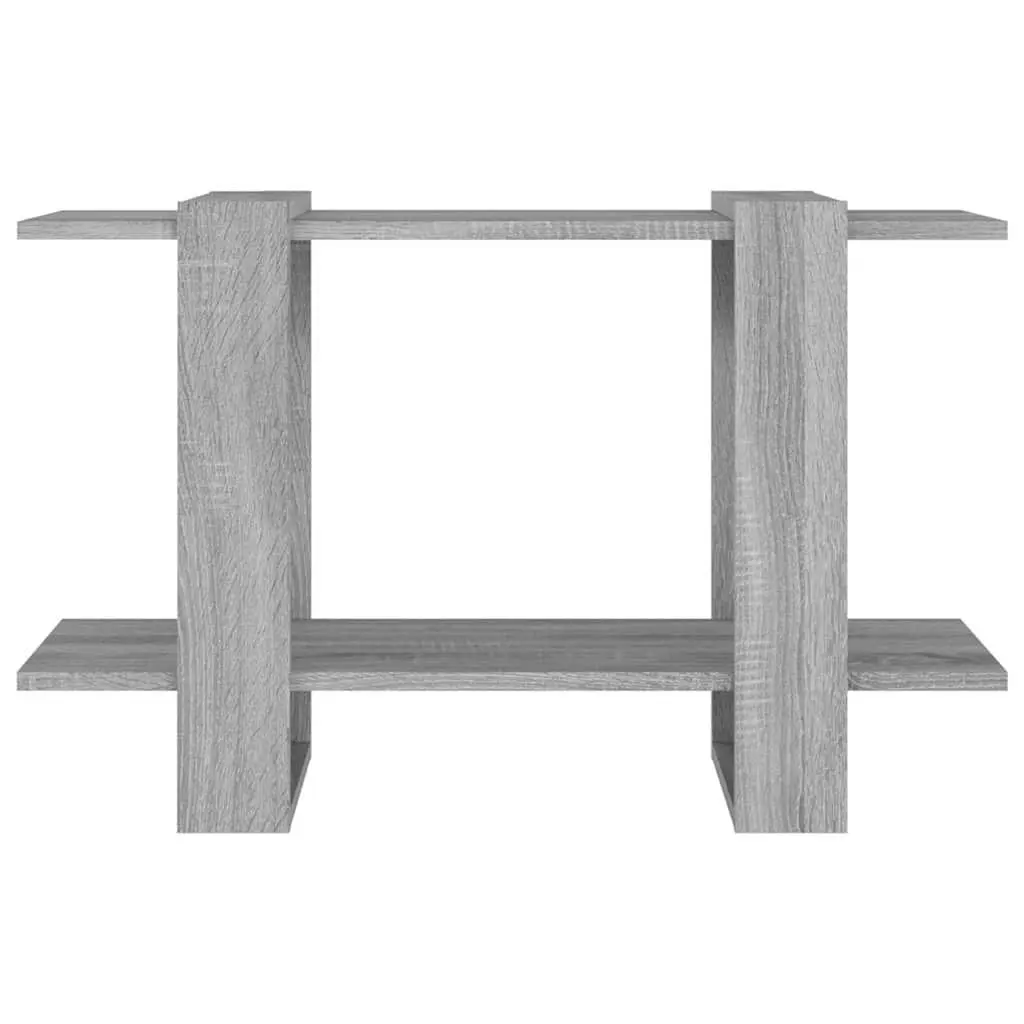 Book Cabinet Room Divider Storage Shelving Unit 80W x 30D x 51H cm Grey Sonoma Oak