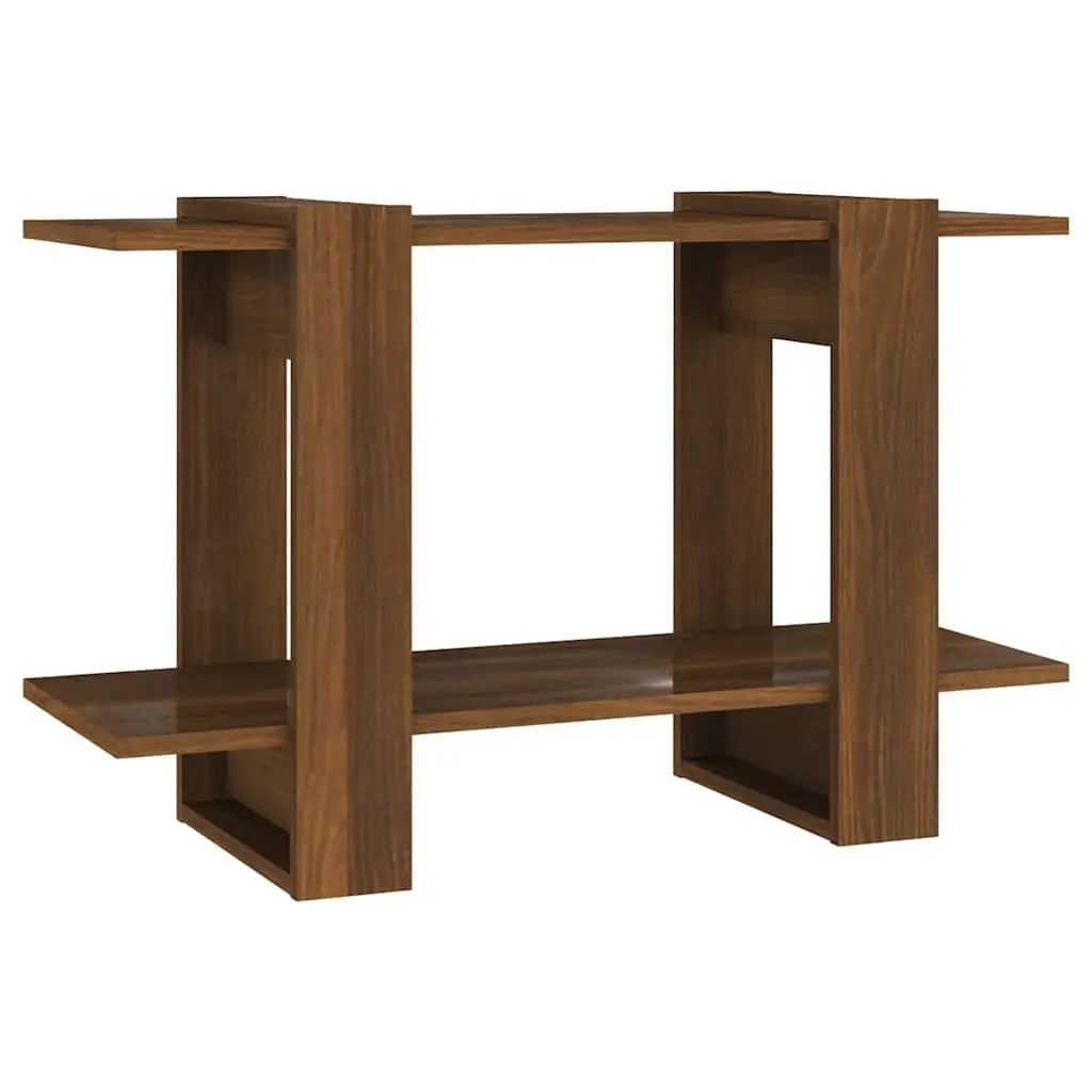 Book Cabinet Room Divider Shelf Storage Organiser 80x30x51cm Brown Oak