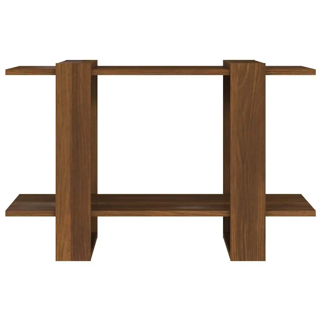 Book Cabinet Room Divider Shelf Storage Organiser 80x30x51cm Brown Oak