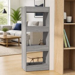 Book Cabinet Room Divider Grey Sonoma Wooden Shelving Unit Storage Organiser