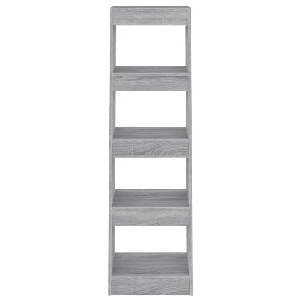 Tall Grey Bookshelf Book Storage Unit Room Divider Shelving