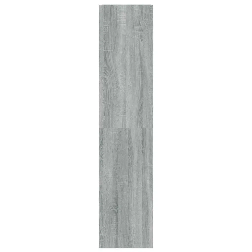 Tall Grey Bookshelf Book Storage Unit Room Divider Shelving