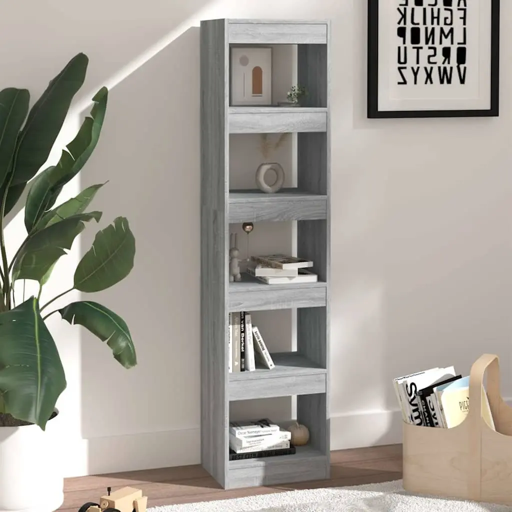 Book Cabinet Storage Room Divider 40x30x166cm Grey Sonoma