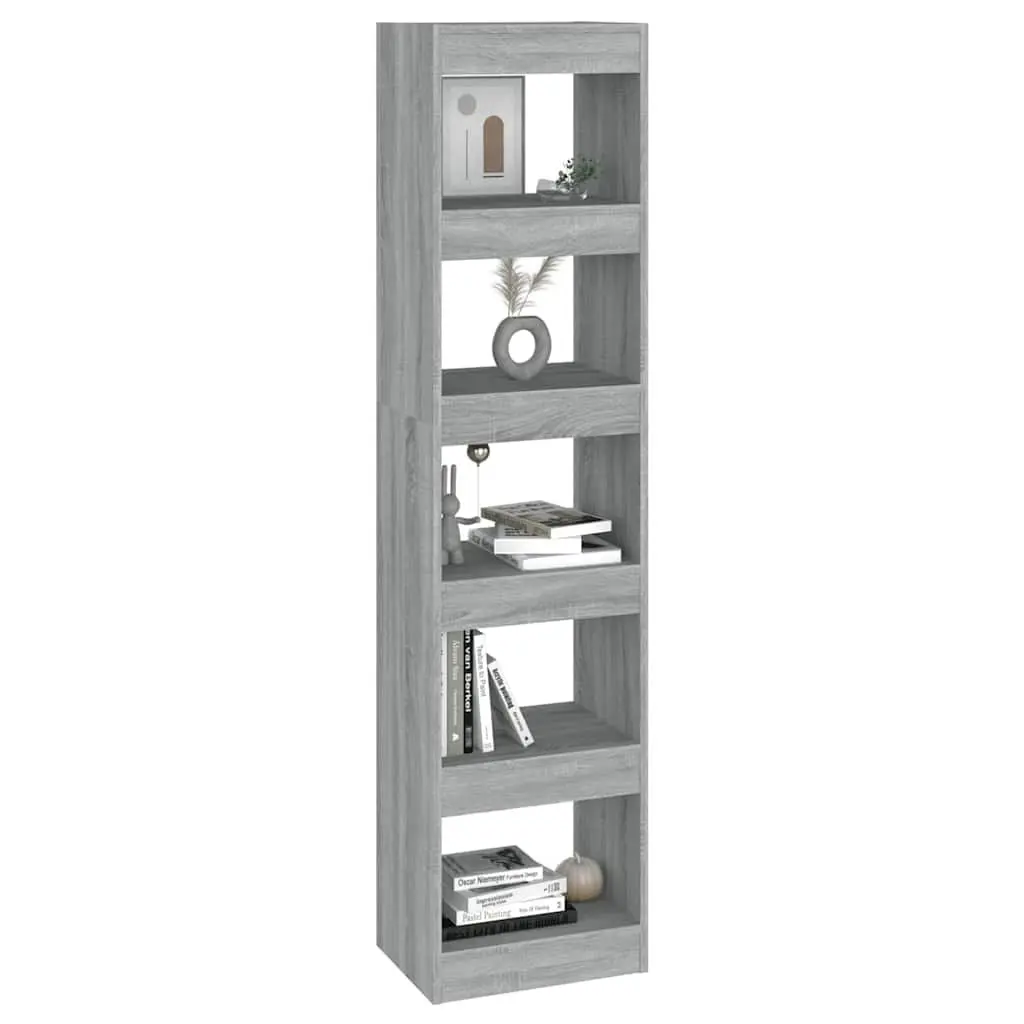 Book Cabinet Storage Room Divider 40x30x166cm Grey Sonoma