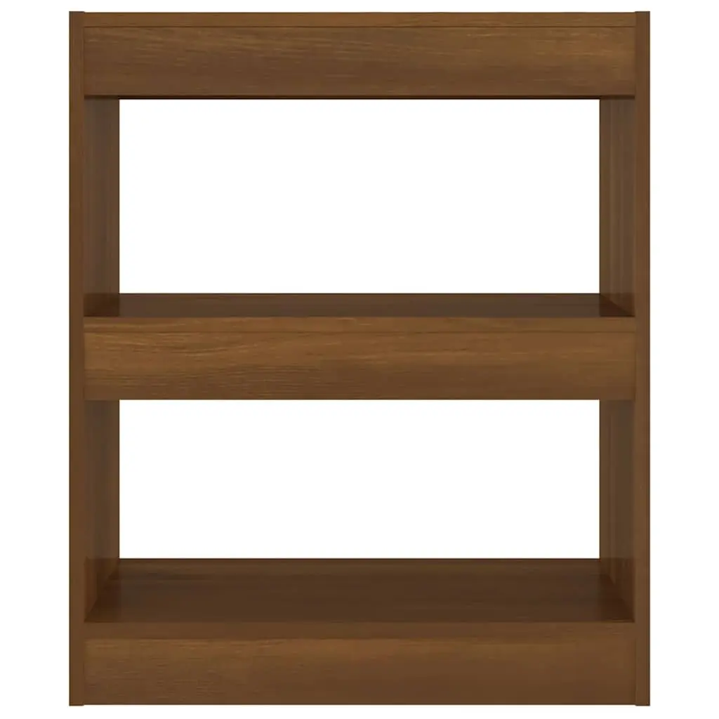 Brown Oak Book Cabinet Room Divider Shelving Unit Storage Bookcase 60W x 30D x 72H cm
