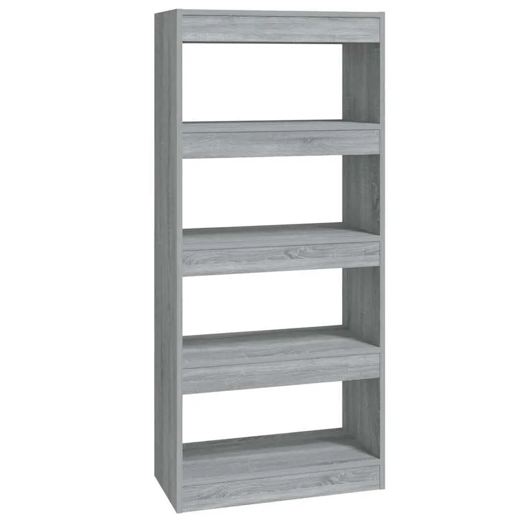 Book Cabinet Room Divider Grey Sonoma 60x30x135 cm Engineered Wood