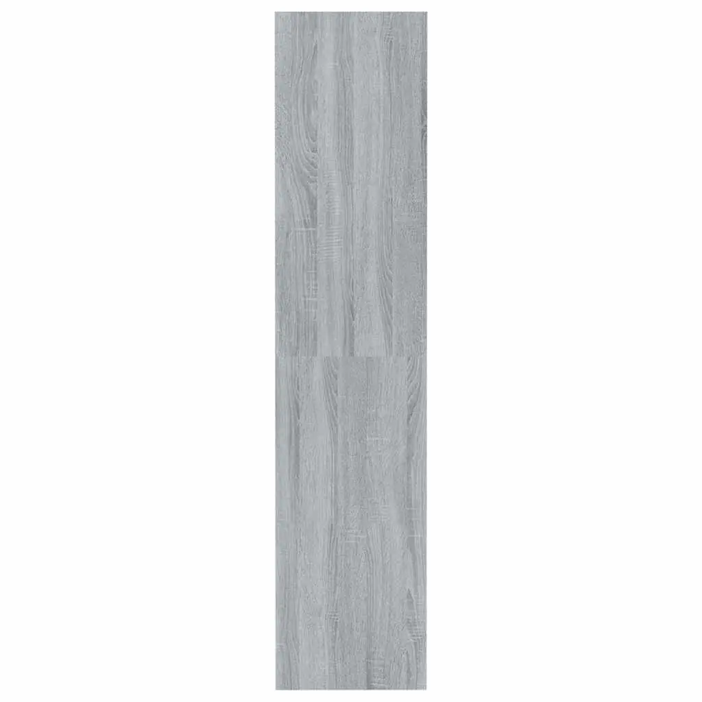 Grey Wooden Room Divider and Book Cabinet 80x30x135cm