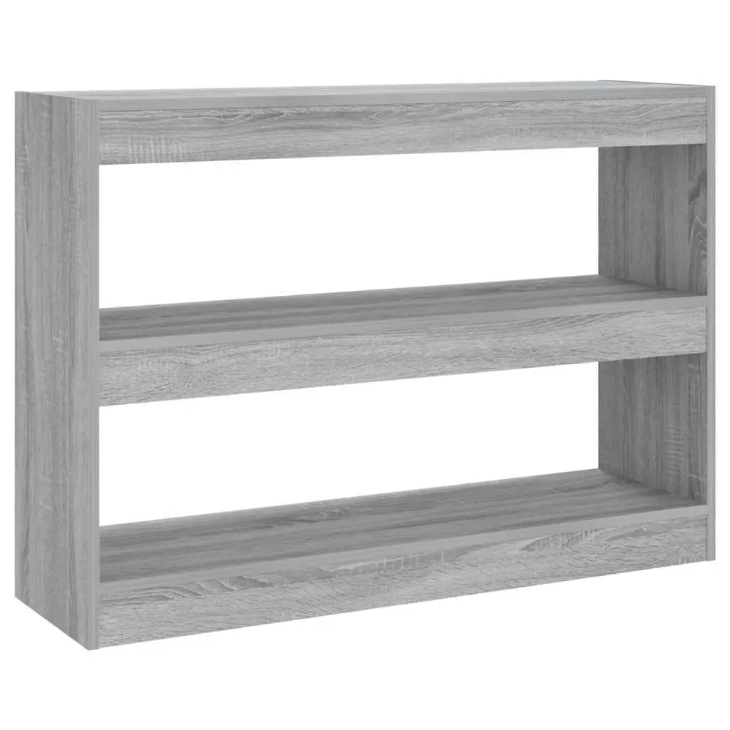 Book Cabinet Room Divider Storage Shelving Unit 100x30x72cm Grey Sonoma