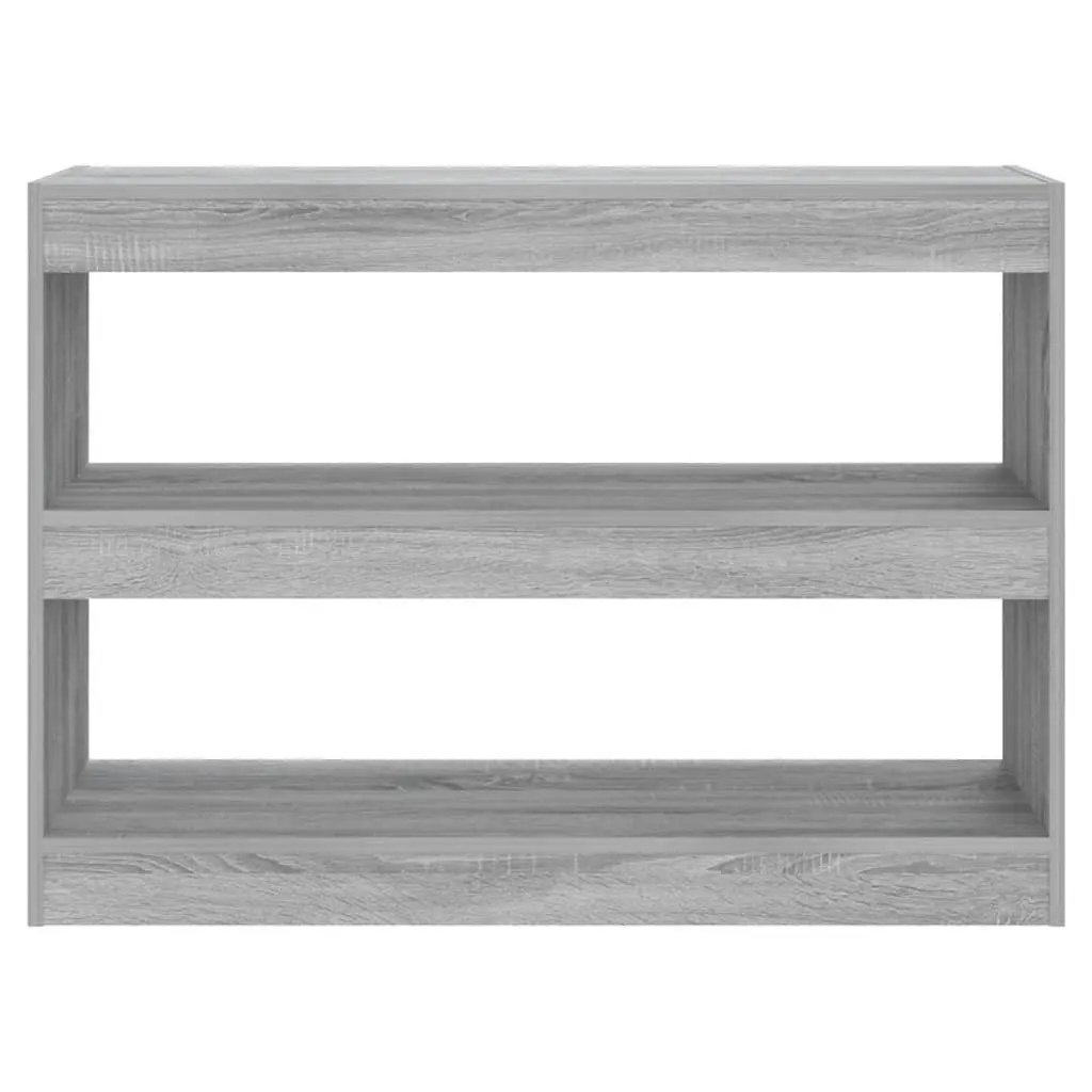 Book Cabinet Room Divider Storage Shelving Unit 100x30x72cm Grey Sonoma