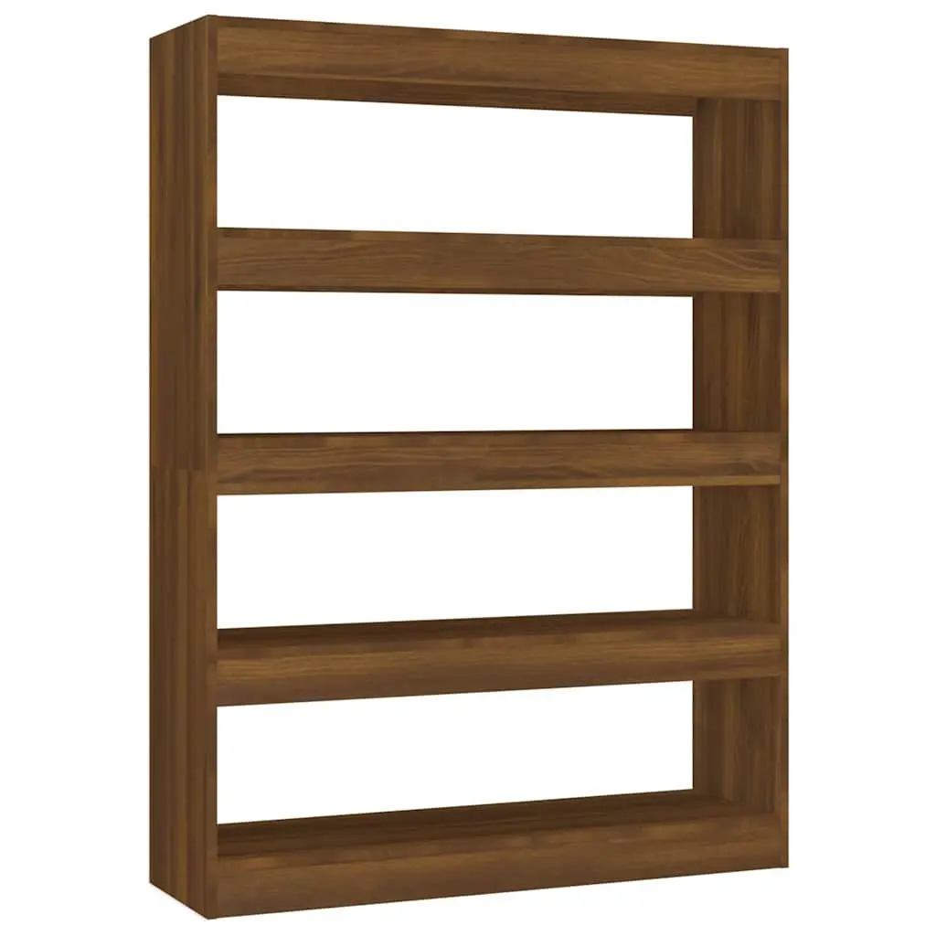 Brown Oak Book Cabinet with Ample Storage