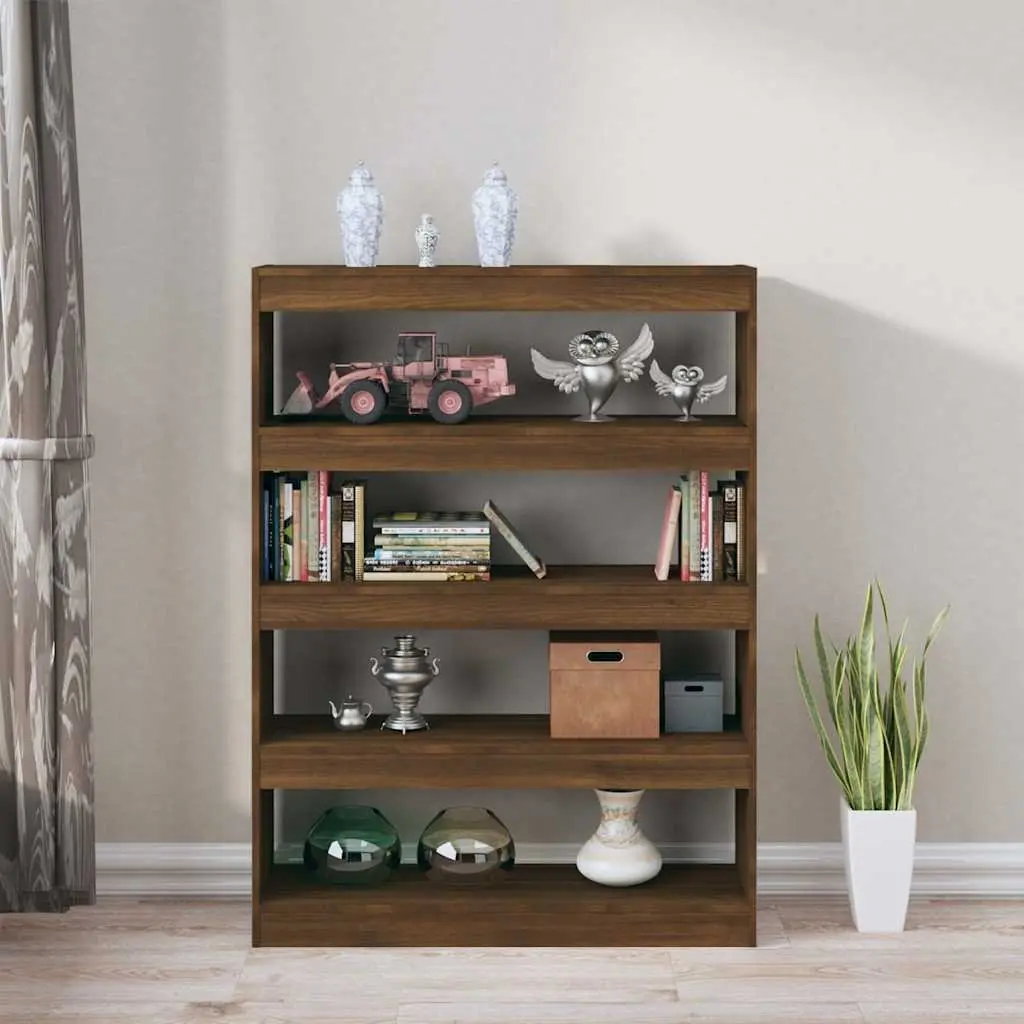 Brown Oak Book Cabinet with Ample Storage