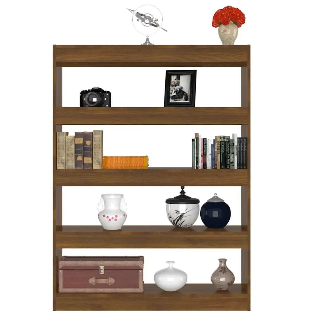 Brown Oak Book Cabinet with Ample Storage