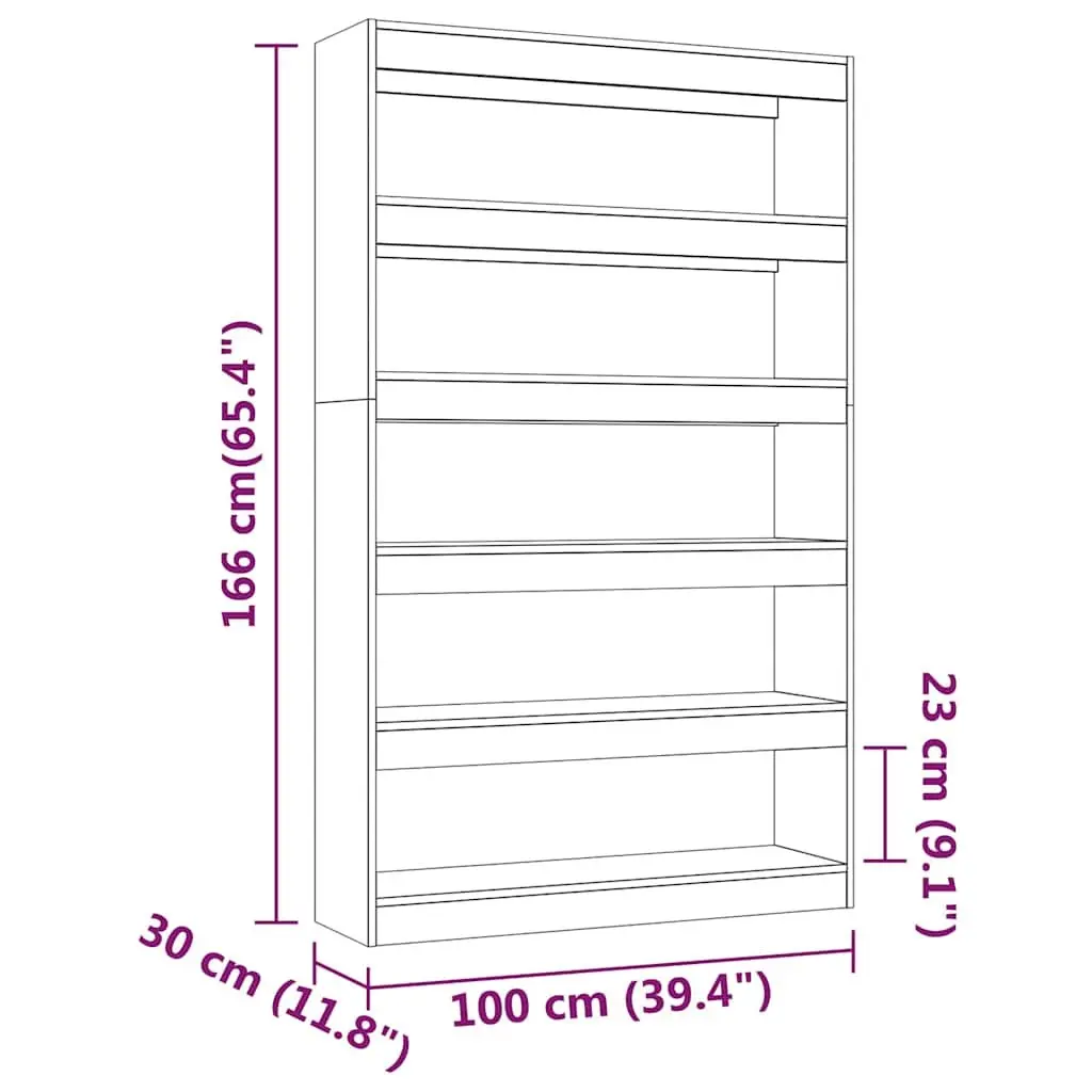 Book Cabinet Room Divider Grey Wooden Shelving Storage Standing Shelf