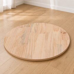 Brown Solid Pinewood Round Table Top Ø30cm