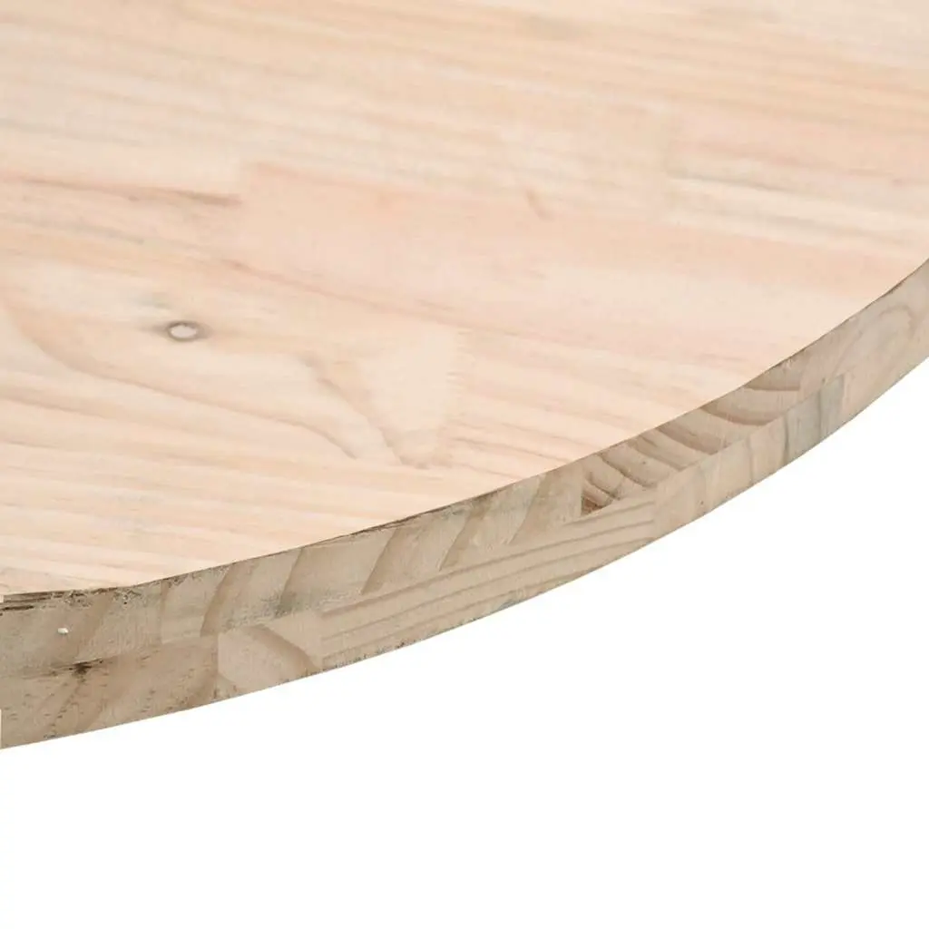 Round Table Top Indoor Use Ø40cm Brown Solid Pinewood
