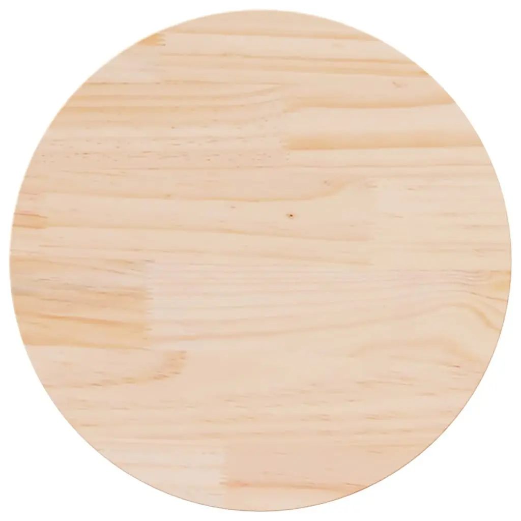 Round Solid Pine Wood Table Top 60cm Diameter Natural Brown Dining Coffee