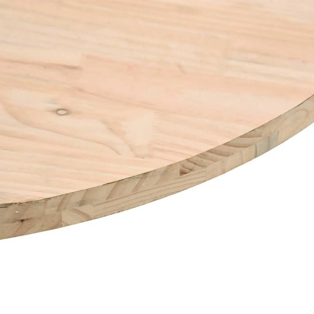 Round Solid Pine Wood Table Top 60cm Diameter Natural Brown Dining Coffee