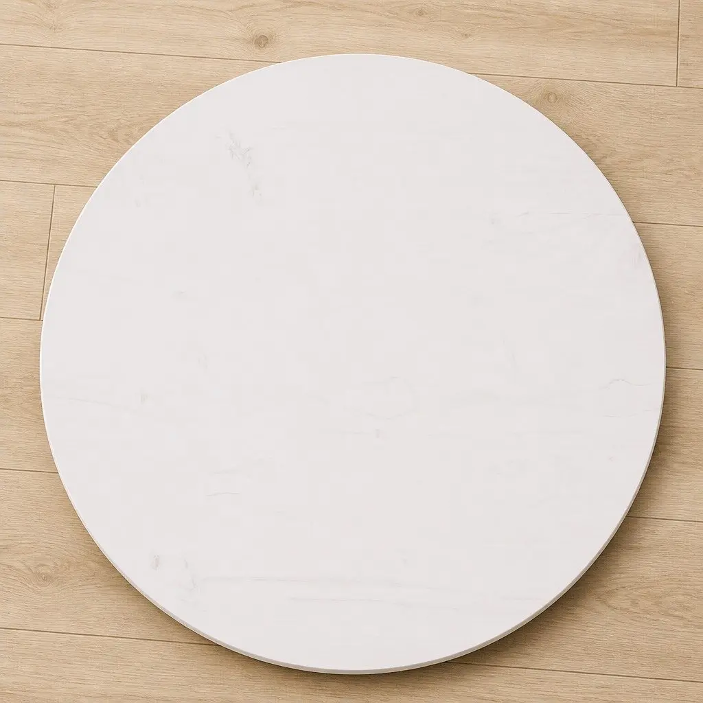 Round Table Top White Solid Pine Wood Dining Coffee Tables Indoor Furniture 50cm