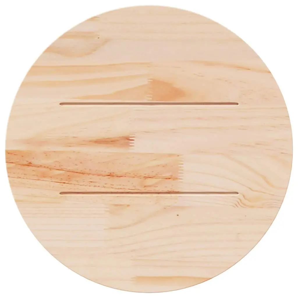 White Round Tabletop in Solid Pinewood Ø60cm