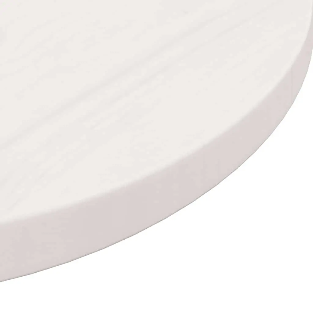 White Round Tabletop in Solid Pinewood Ø60cm