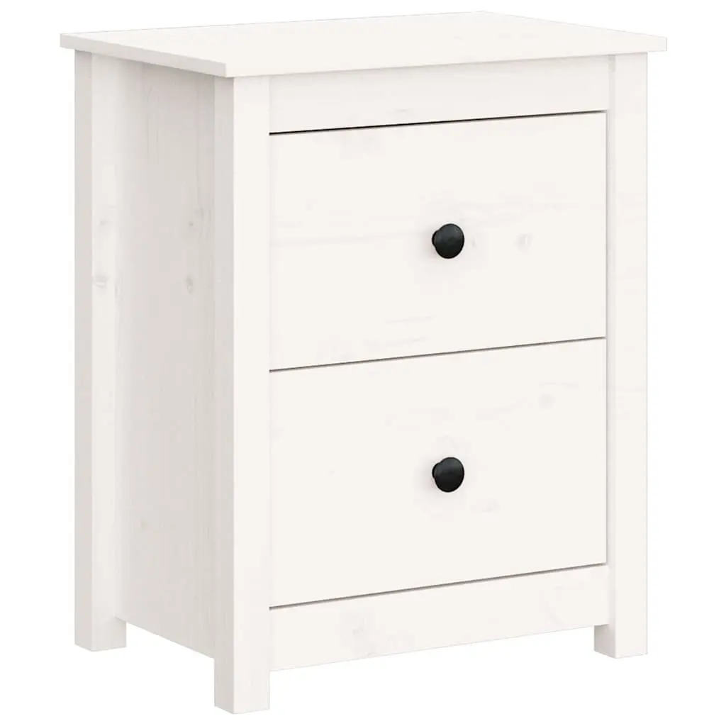 White Nightstand with Ample Storage