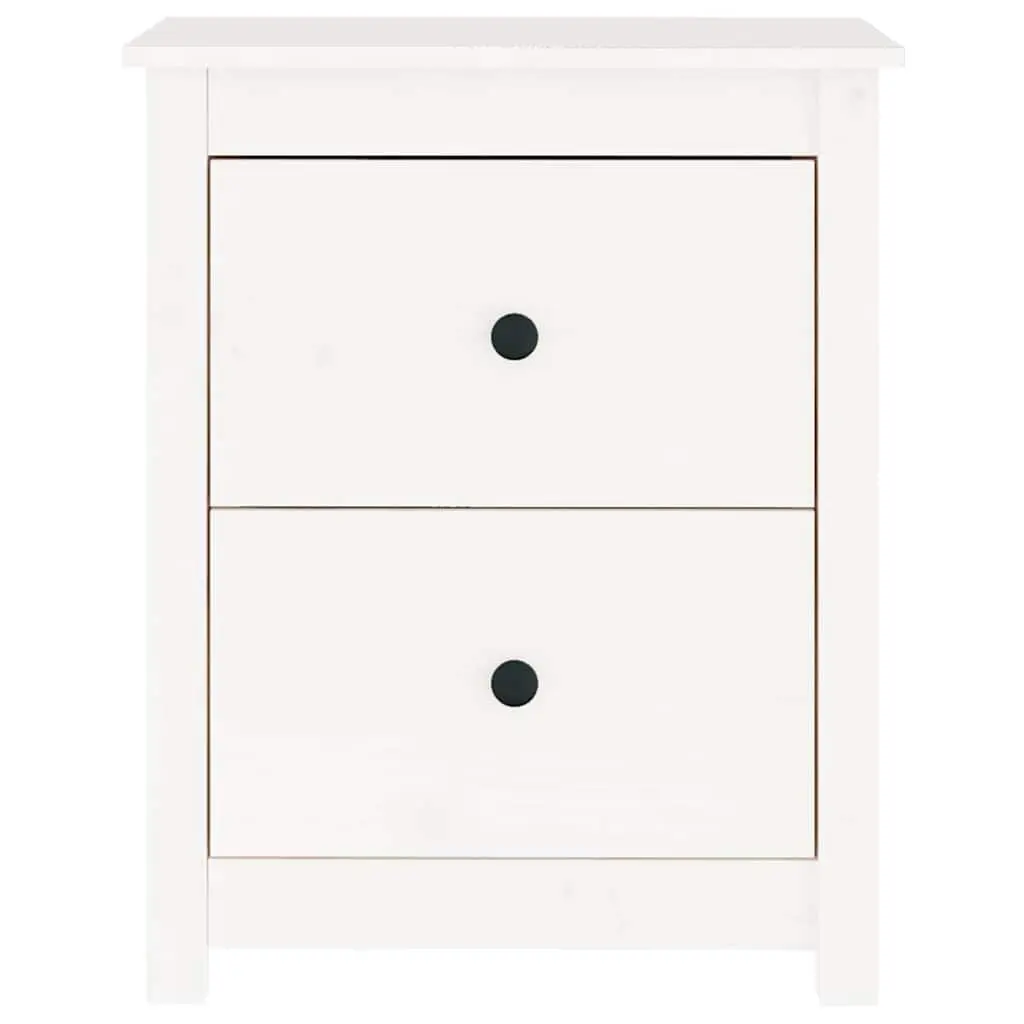 White Nightstand with Ample Storage