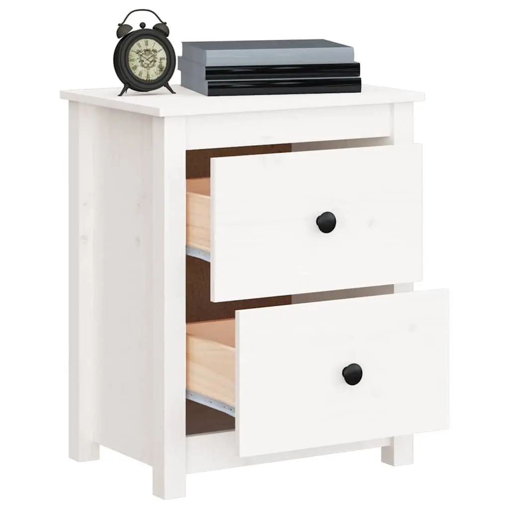White Nightstand with Ample Storage