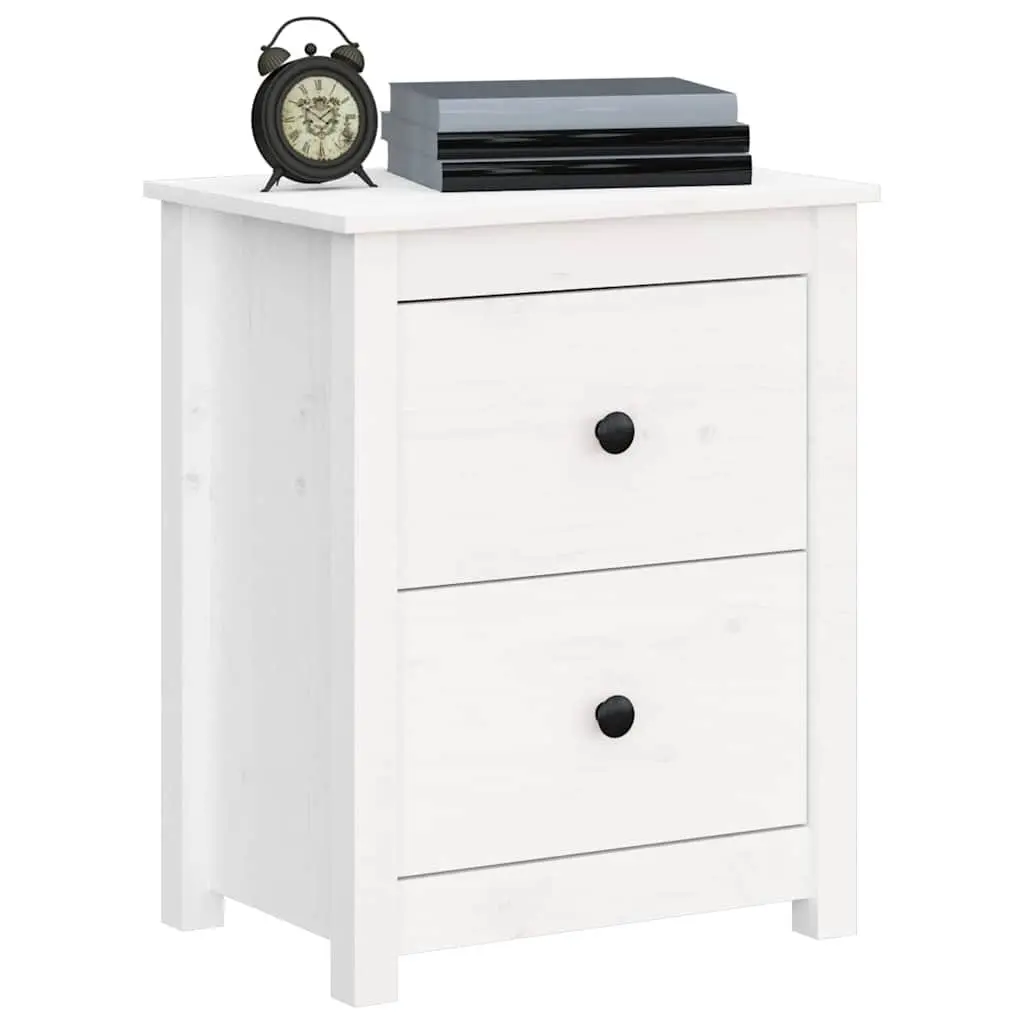 White Nightstand with Ample Storage