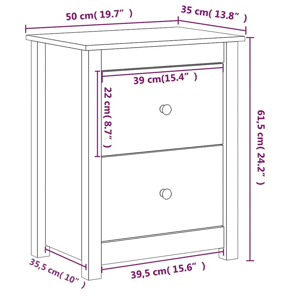 White Nightstand with Ample Storage