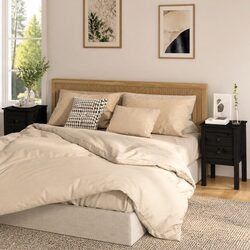 Bedside Cabinets 2 pcs Black 40x35x61.5 cm Solid Wood Pine Drawers Storage