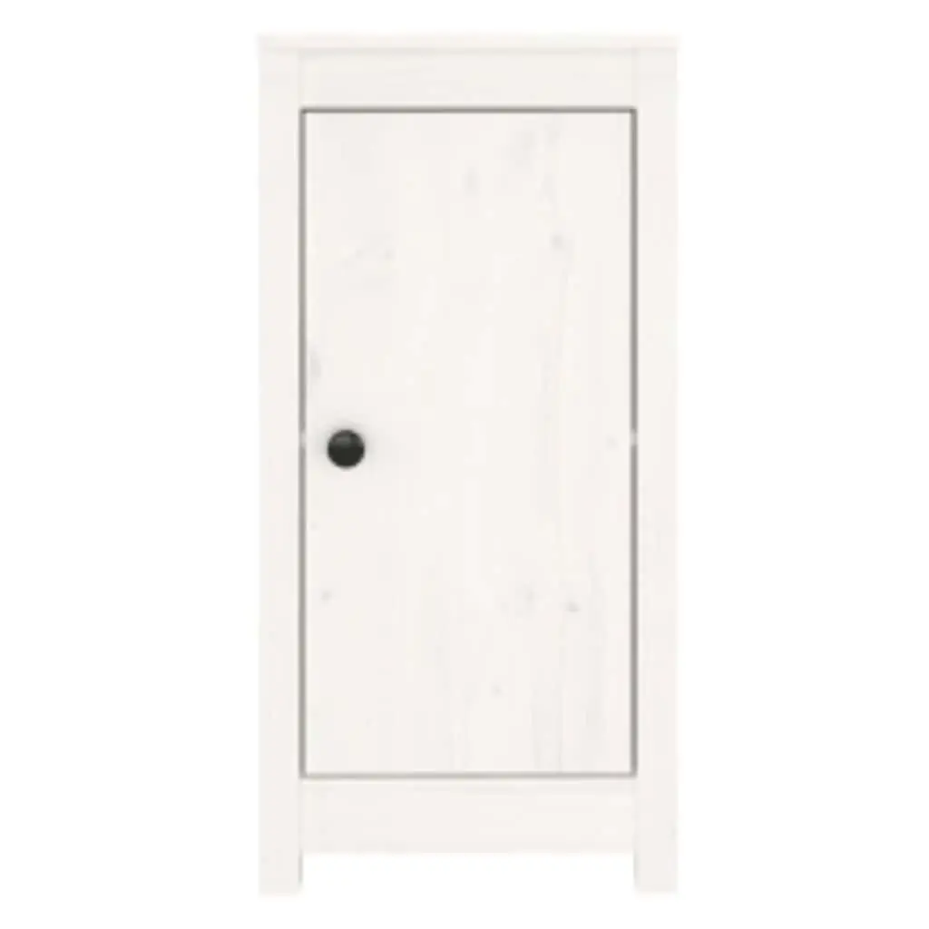 Sideboards 2 pcs White Solid Wood Pine Storage Cabinet Furniture Living Room