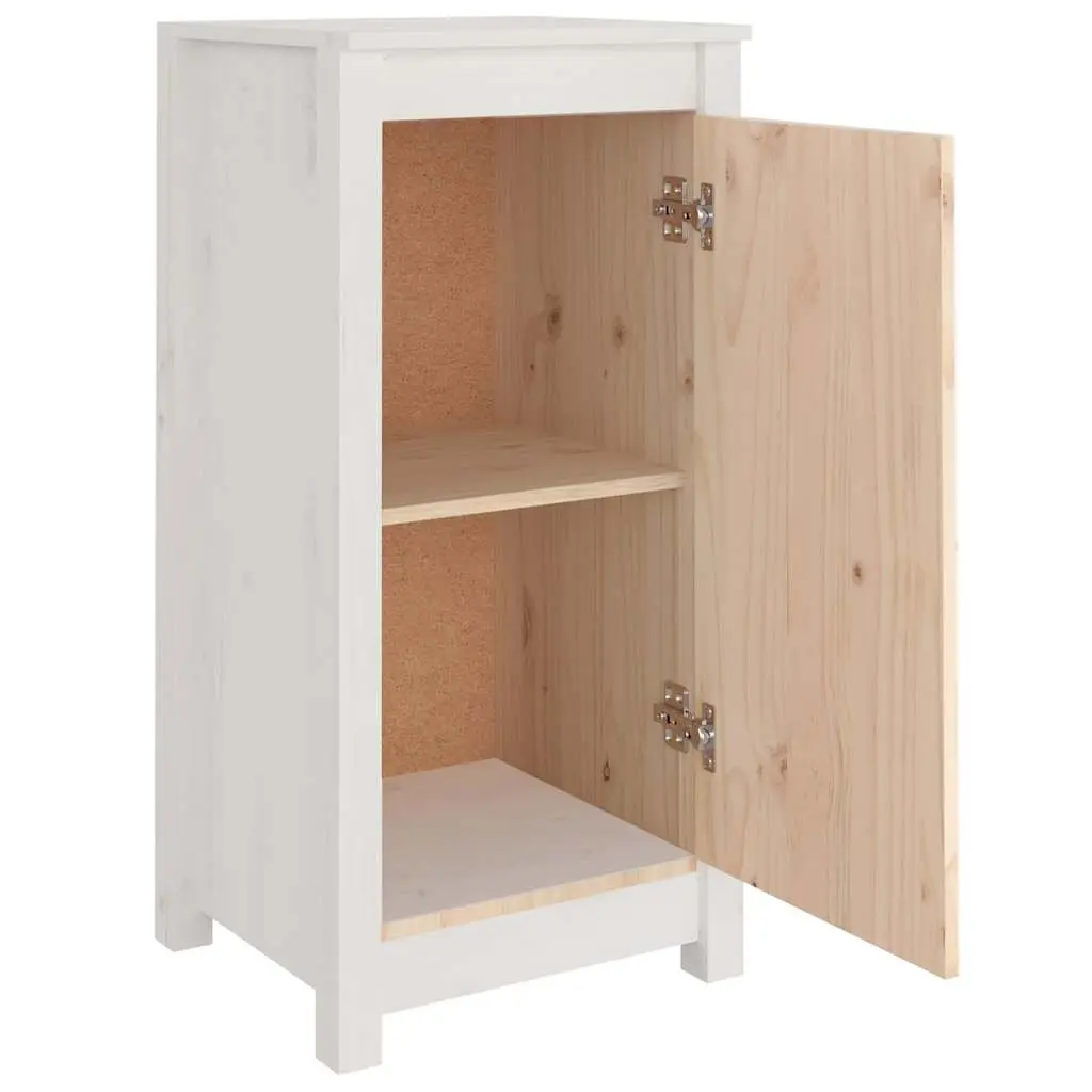 Sideboards 2 pcs White Solid Wood Pine Storage Cabinet Furniture Living Room