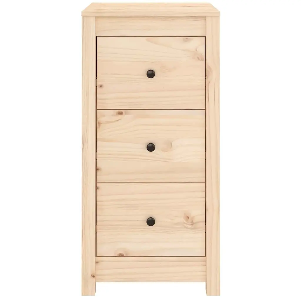 Solid Pine Sideboard Cabinet 40x35x80 cm in Brown