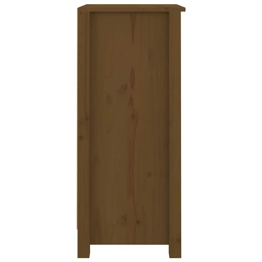 Sideboard Cabinet Storage Solid Pine Wood 40x35x80 cm Brown 2 Piece