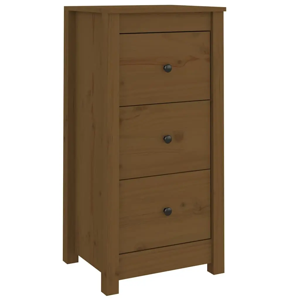 Sideboard Cabinet Storage Solid Pine Wood 40x35x80 cm Brown 2 Piece