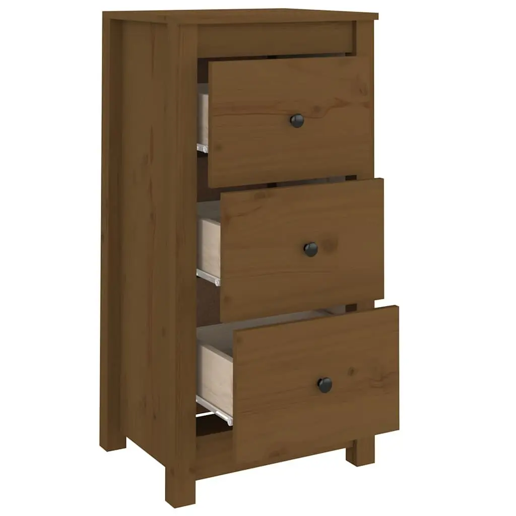 Sideboard Cabinet Storage Solid Pine Wood 40x35x80 cm Brown 2 Piece