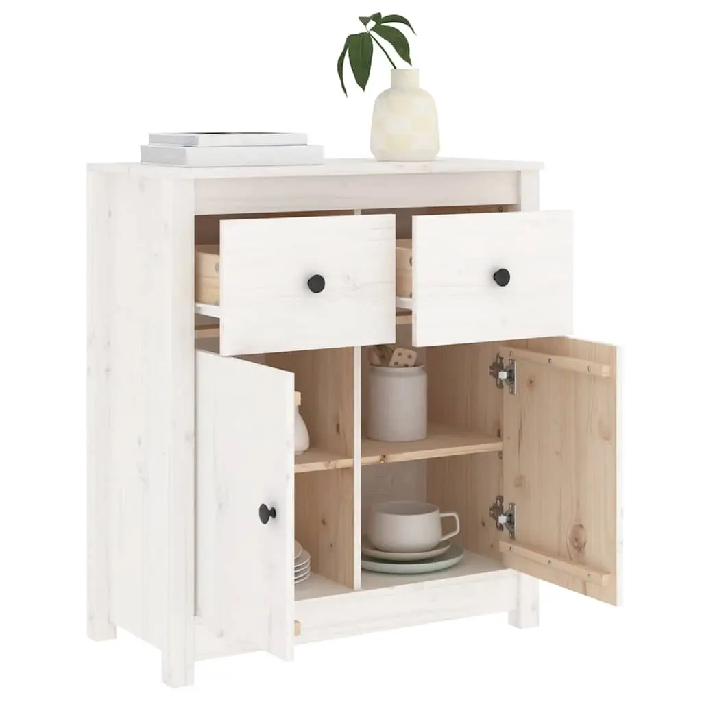 White Wooden Sideboard with Ample Storage