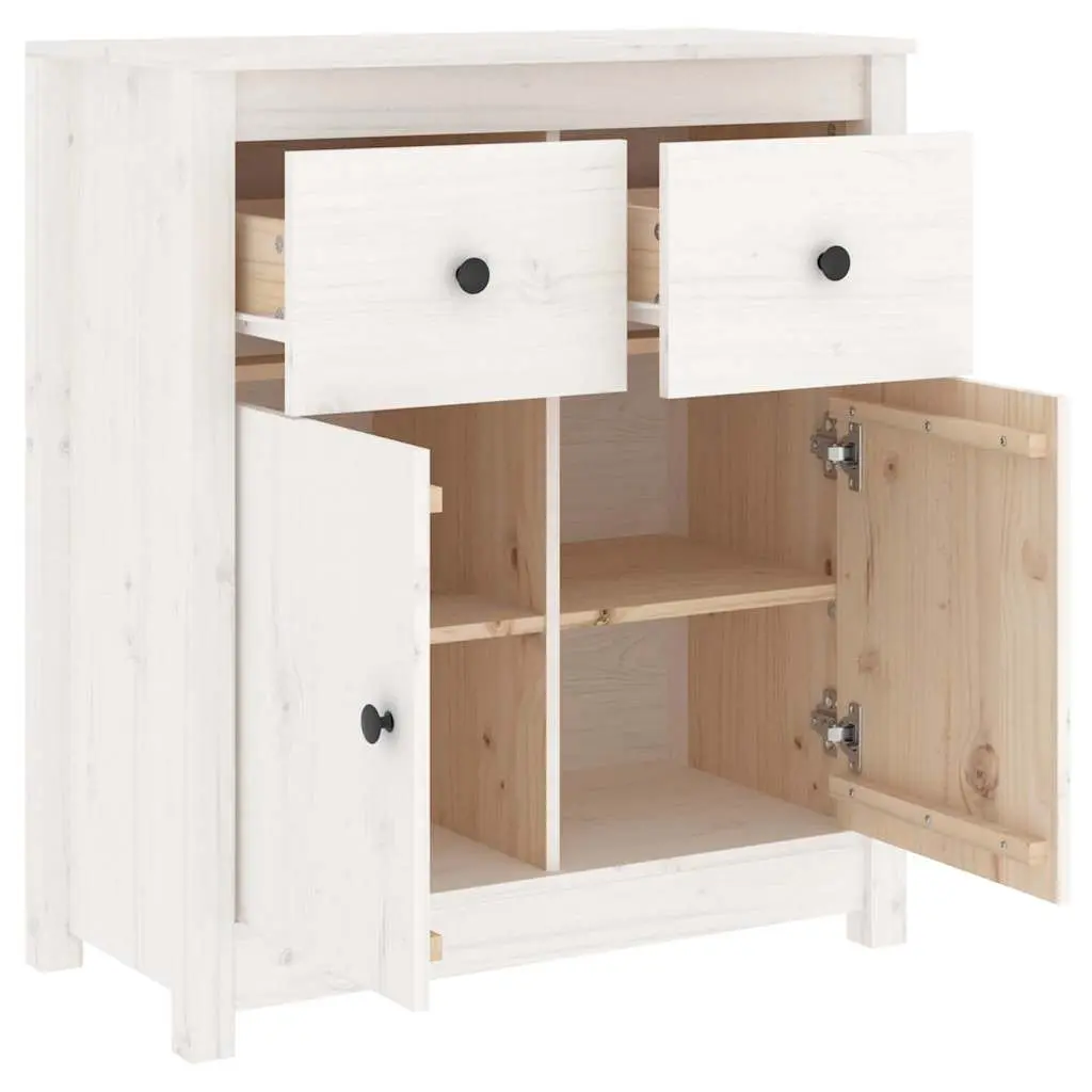 White Wooden Sideboard with Ample Storage