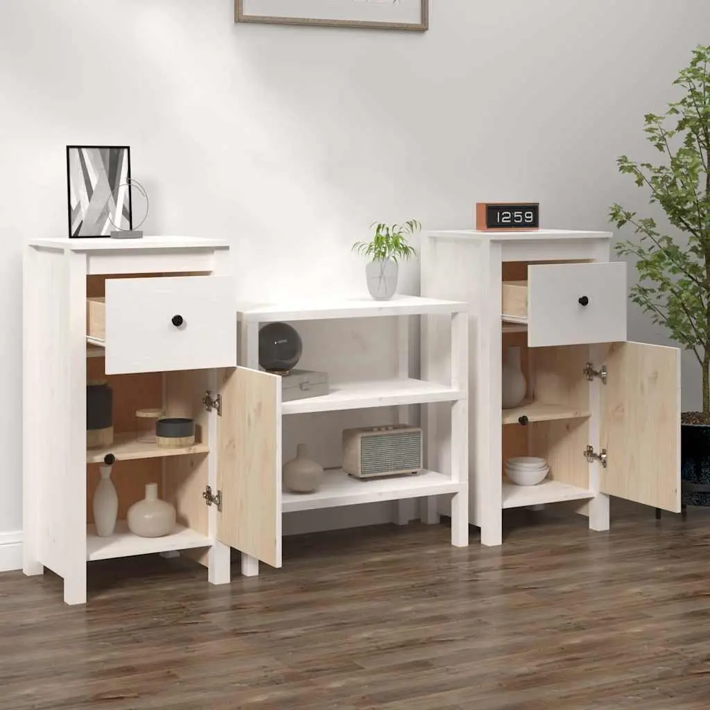 2 White Sideboards for Storage