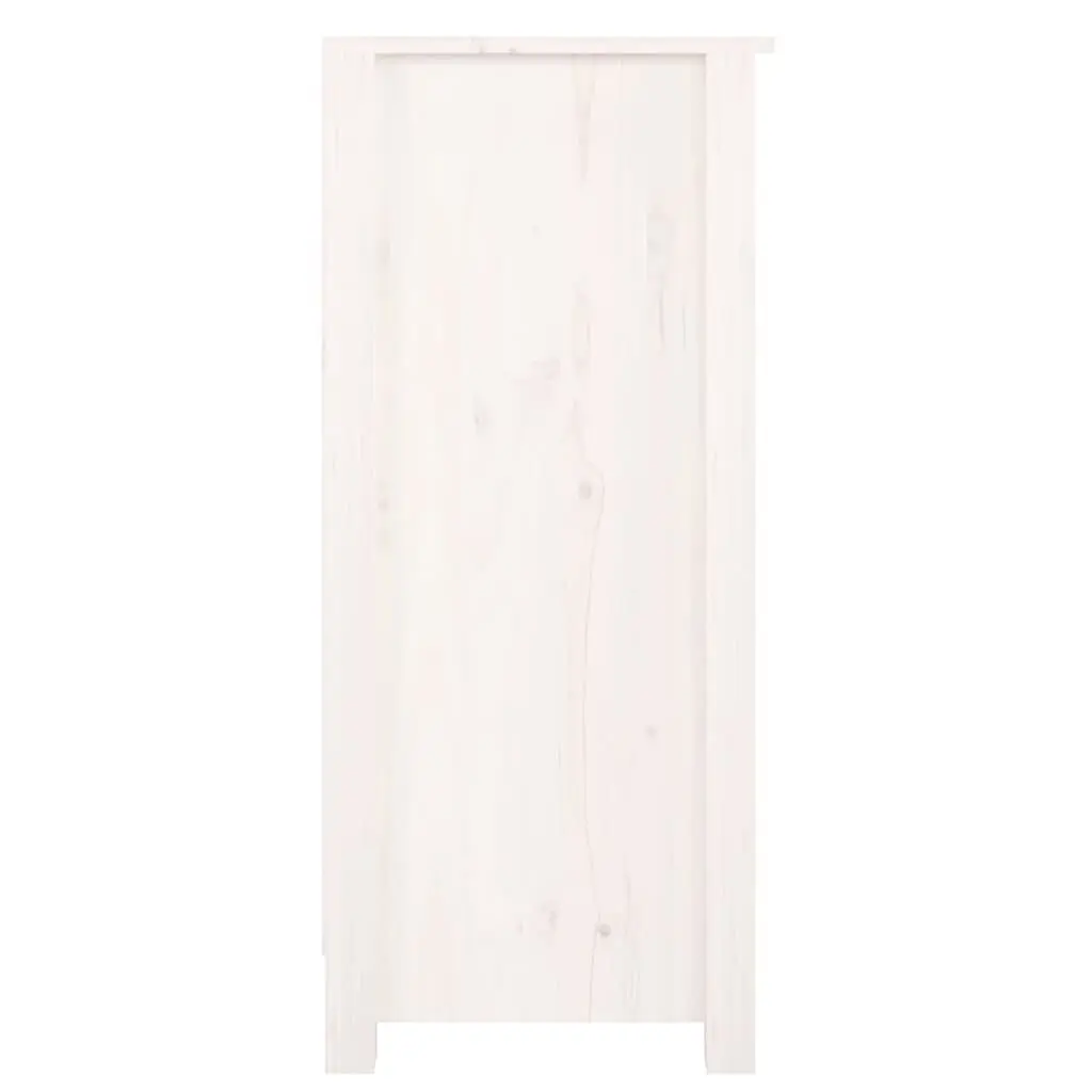Sideboard Storage Cabinet 70x35x80 cm 2 Drawers 4 Compartments White