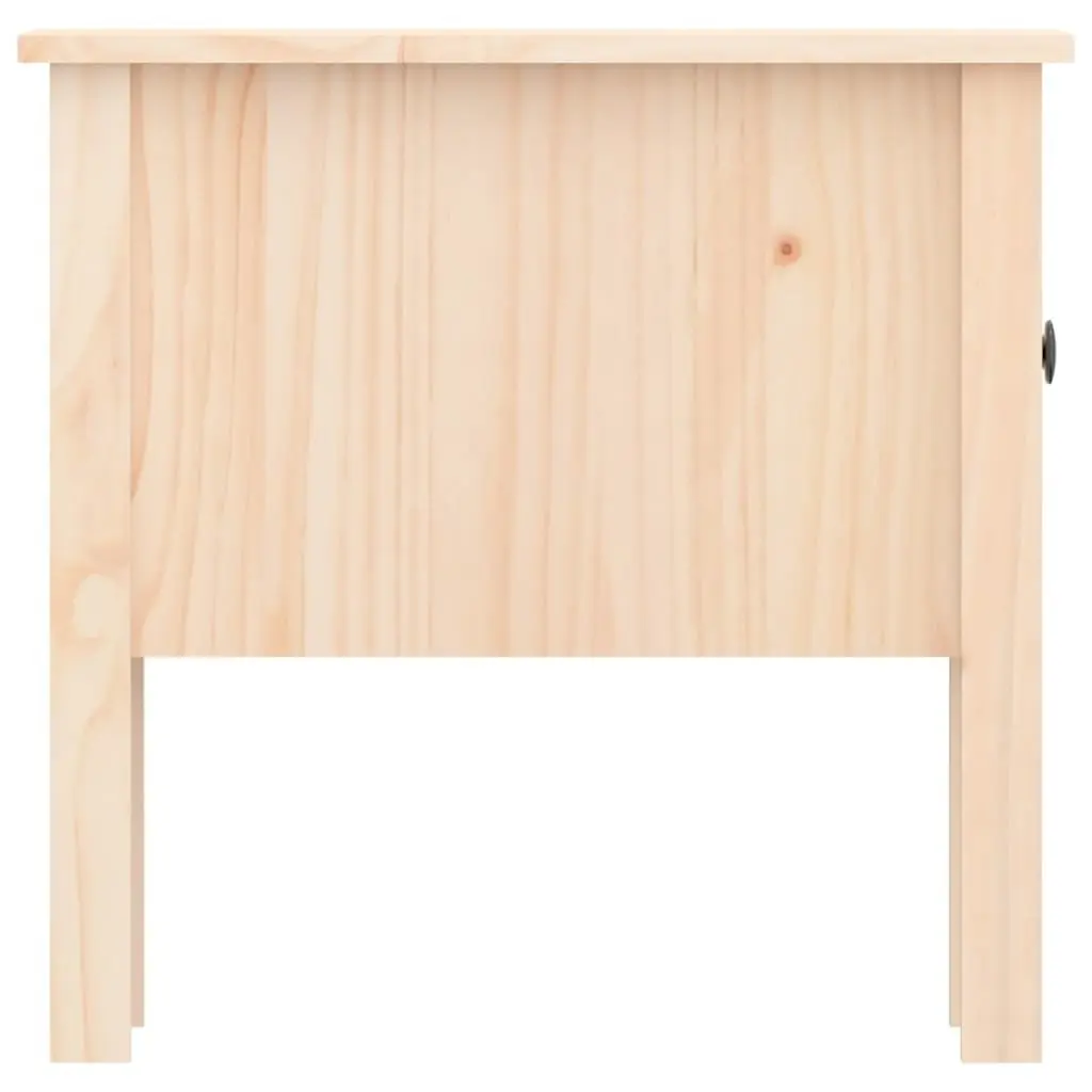 Solid Wood Side Tables Set of 2 End Table Drawer Storage Living Room Brown 50 x 50 x 49 cm