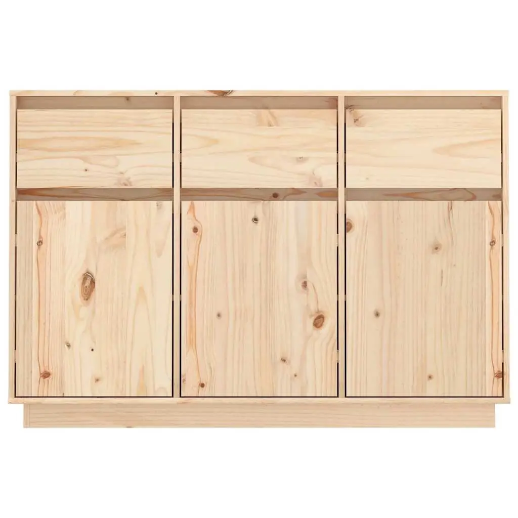 Sideboard Storage Cabinet Solid Pine Wood 111x36x75 cm Brown