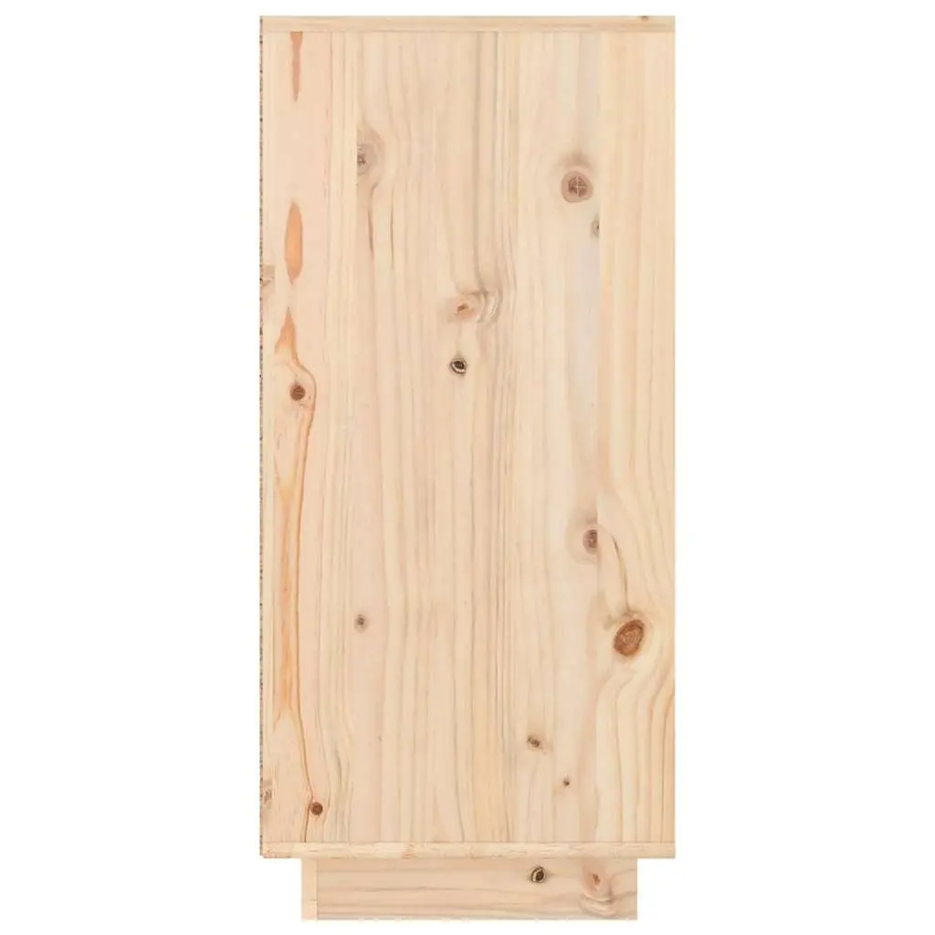 Sideboard Storage Cabinet Solid Pine Wood 111x36x75 cm Brown