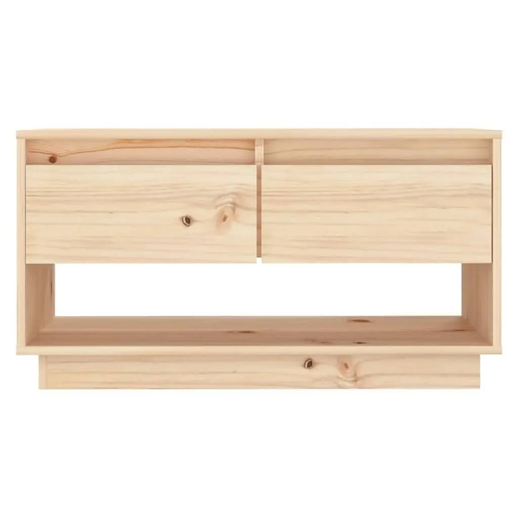 TV Cabinet Solid Pine Wood Storage Unit 74x34x40 cm Brown