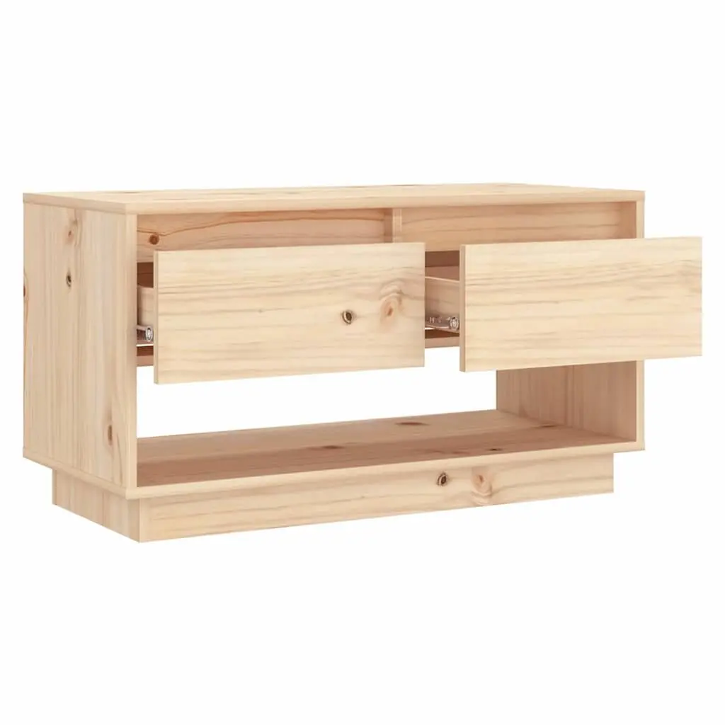 TV Cabinet Solid Pine Wood Storage Unit 74x34x40 cm Brown