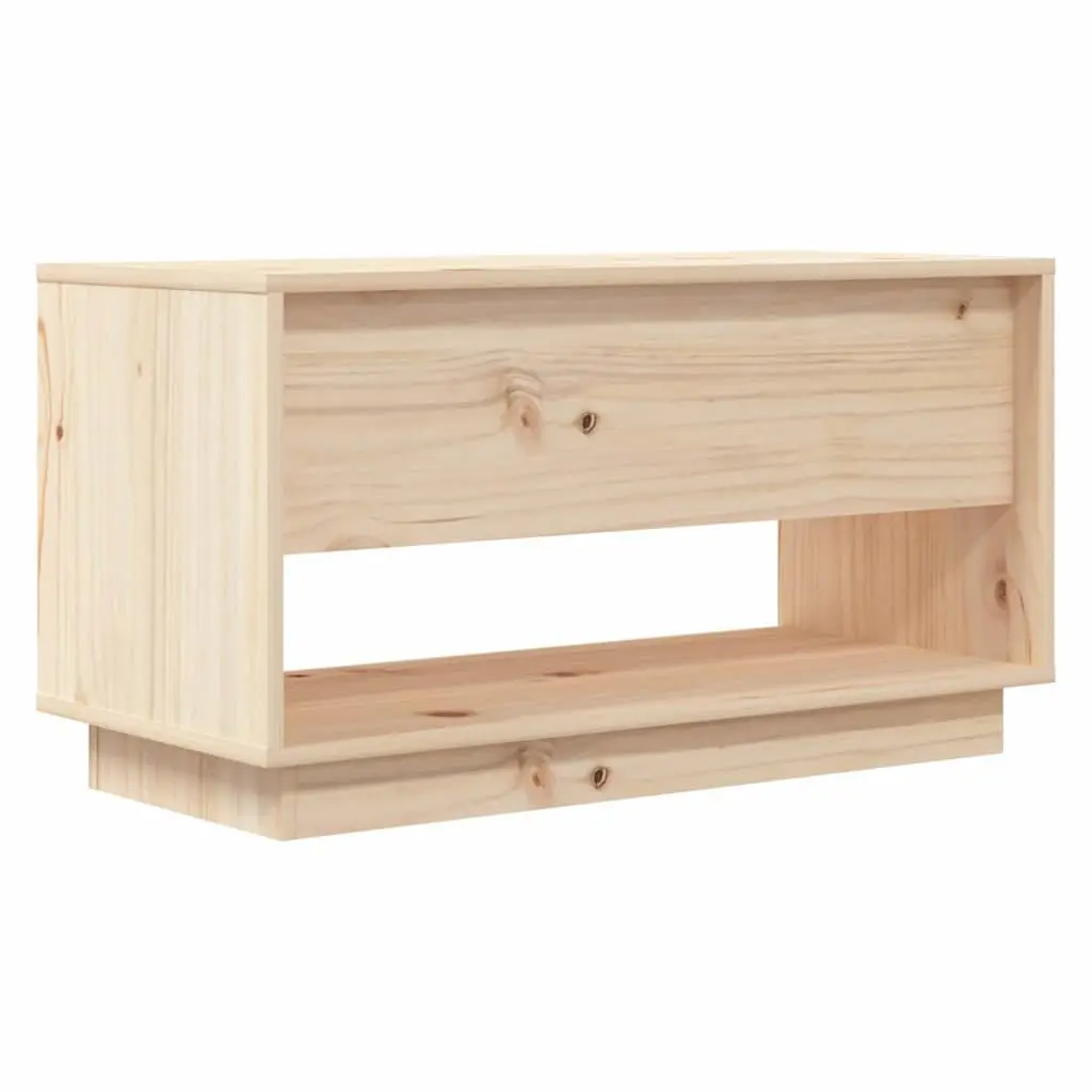 TV Cabinet Solid Pine Wood Storage Unit 74x34x40 cm Brown