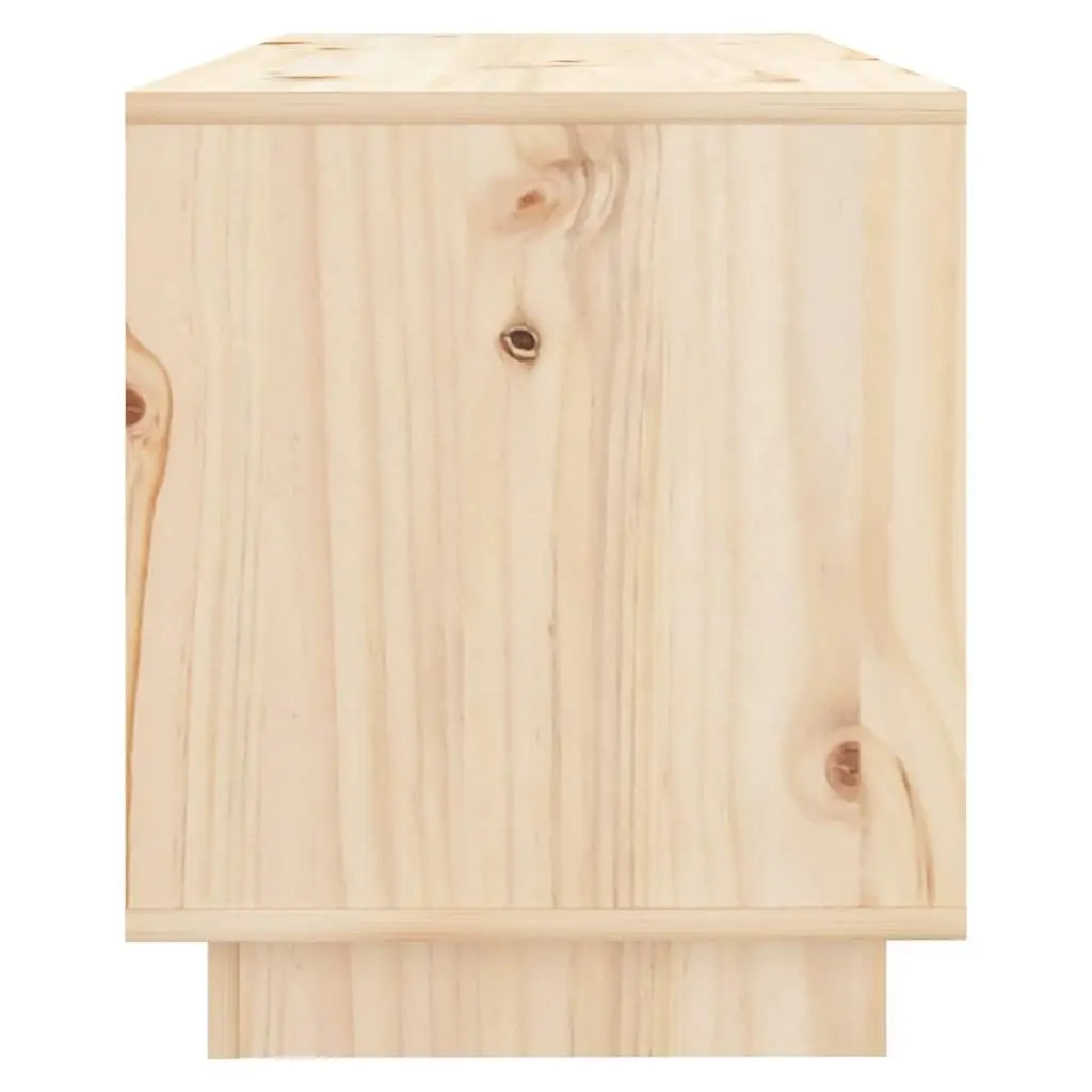 TV Cabinet Solid Pine Wood Storage Unit 74x34x40 cm Brown