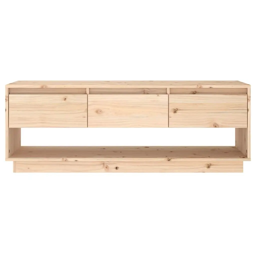TV Cabinet Storage Unit 110.5x34x40 cm Solid Pine Wood with Drawers Brown